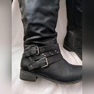 XOXO Black Knee Boots